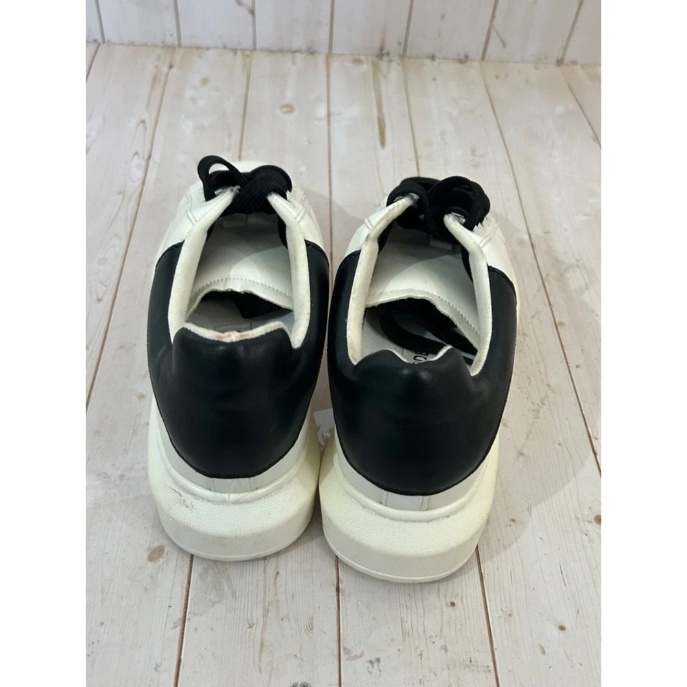 Steve Madden Gaines White Faux Leather Chunky Women's Platform Sneakers Sz 4M